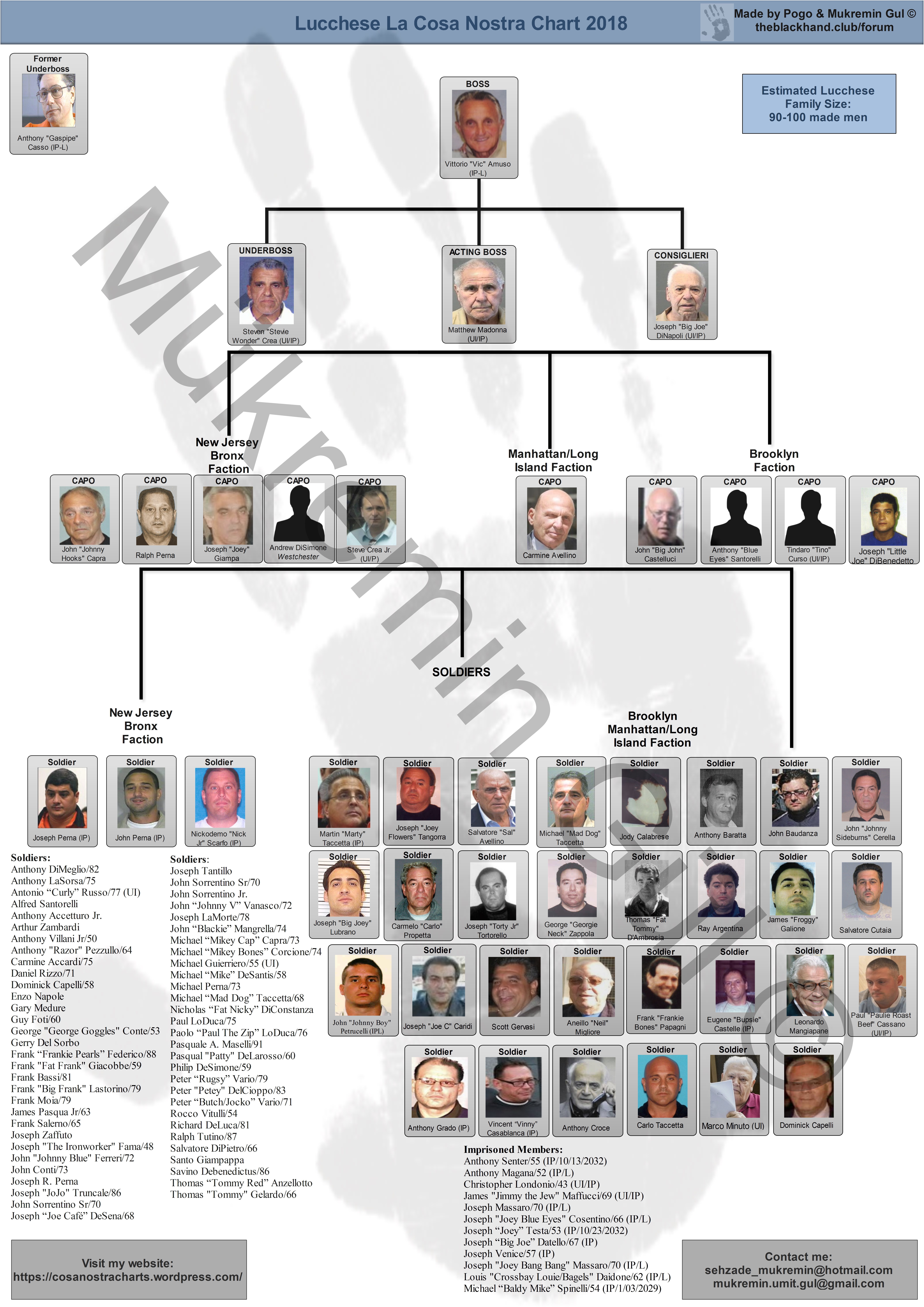 Genovese Crime Family Chart 2017